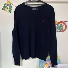 ぴくみん様専用☆ラルフローレン☆Vネックセーター☆コットンニット☆ネイビー☆S☆