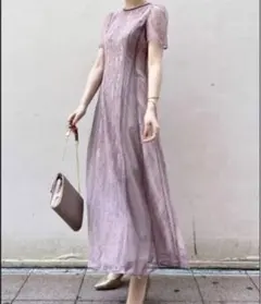 ラグナムーン LADYナローレースマキシワンピース