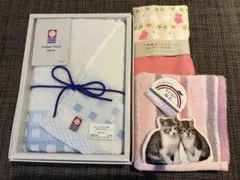 新品未使用★今治タオル　おまけ　ハンドタオル2枚付き　全て綿100%