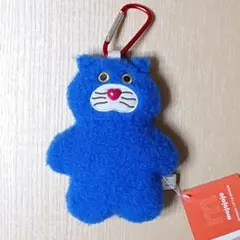 mojojojo カラビナ付き ぬいぐるみポーチ 青いクマ　【m1】