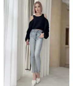 GYDA ハイウエストワンウォッシュスキニー