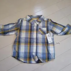 OLD NAVY チェック柄長袖シャツ 6-12M