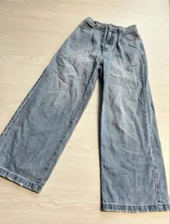 Lovetoxic ライトブルーデニム ワイドレッグパンツ　　140cm