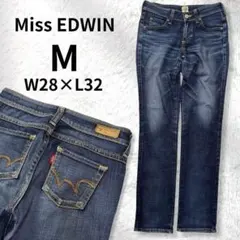 EDWIN Y2K ヒゲ加工 ストレートデニム W28L32 インディゴ 00s