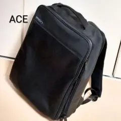 美品やや難あり ace ガジェタブルリュックサック ブラック