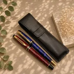 希少✨廃番 WATERMAN ウォーターマン 万年筆 ボールペンセット ケース付のサムネイル