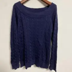 POLO RALPH LAUREN ネイビー ケーブルニット 長袖セーター XL