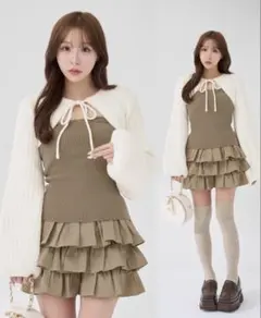 Darich ティアードフリルミニワンピース