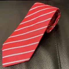 Salvatore Ferragamo 赤 ストライプ ネクタイ