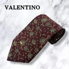 【極美品】VALENTINO ヴァレンティノ ネクタイ シルク100% ボルドー