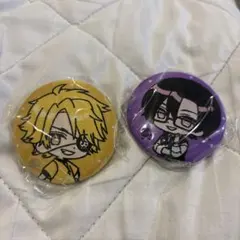 カラフルピーチ　刺繍缶バッジ　たっつん　もふ