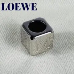 LOEWE チャーム イニシャルダイス小 M シルバー　専用袋　箱付き