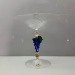 MURANO MORGILLO ムラノ 金彩 葡萄 モチーフ コンポート グラス MURANO MORGILLO ムラノ 金彩 葡萄 モチーフ コンポート グラス