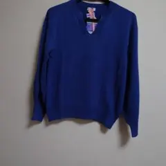 マッキントッシュフィロソフィーのブルー ニットセーター 長袖