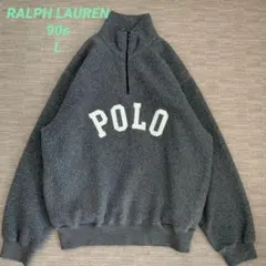 90s POLO フリース　アーチロゴ　ワッペン　ハーフジップ　プルオーバーのサムネイル