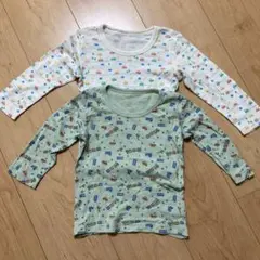 車プリント長袖シャツ2枚セット　95cm