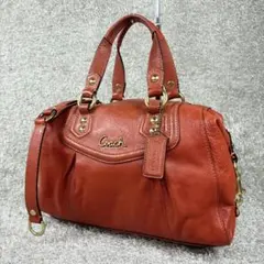 COACH Y2K Ashley Orange Mini Boston Bag - メルカリ