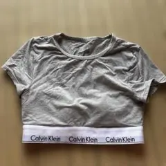 Calvin Klein クロップド丈 Tシャツ グレーのサムネイル