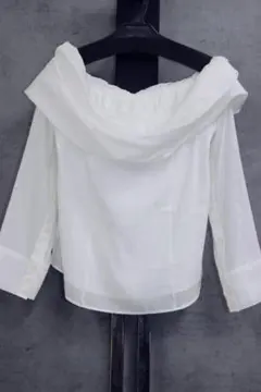 Snidel スナイデル シアーオフショル シャツブラウス　ホワイト