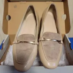 ベージュ スエード　合皮 ハイヒールパンプス