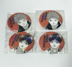 新品未開封　4点セット　缶バッジ　ハイキュー‼︎ 日向　影山　烏野