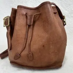 オールドコーチ ショルダーバッグ 巾着 ブラウン グラブタンレザー 9952