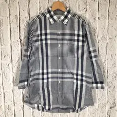 AUTHENTIC WEAR❤トップス　シャツ　Mサイズ　チェック柄　白　紺　綿