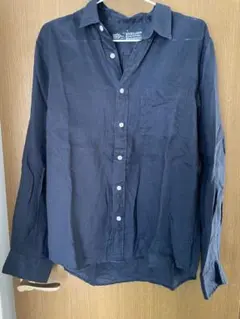 無印良品　リネン長袖シャツ　L