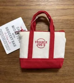 Trader Joe's エコバッグ マイクロキャンバストート 赤