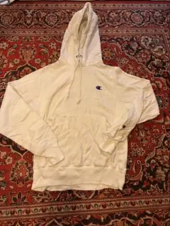 Champion ホワイト フード付きパーカー　ホンジュラス製　XS