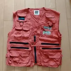 Koqea Pap フィッシングベスト オレンジ系