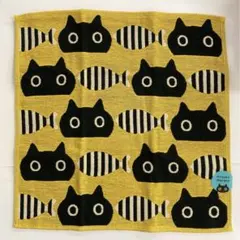 新品 マタノアツコ 3重ガーゼハンカチMEMEとお魚 黄色 今治タオル 日本製