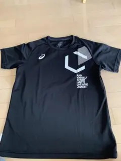 ASICS 吸汗速乾 ブラックTシャツ