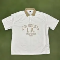 MANFINITY ドライポロシャツ XXL ホワイト/ベージュ