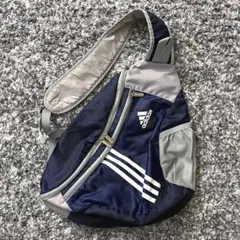 【y2k】00s old adidas スリングバッグ　ネイビー
