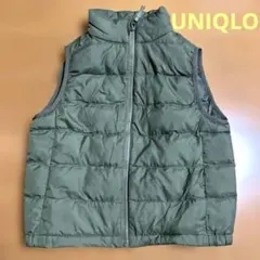 UNIQLO 中綿ダウンベスト カーキ　120cm