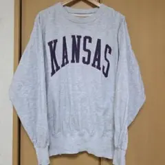 KANSAS カレッジスウェット トレーナー 古着 美品