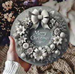 ウェルカムボード 花　玄関飾り　アルミ　インテリア　壁掛　壁飾　クリスマスリース