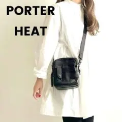 【超美品】PORTER　HEAT　ショルダーバッグ　S　ブラック　マグライト付属のサムネイル