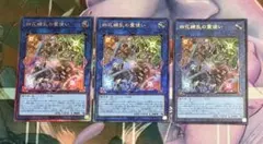 遊戯王　四花繚乱の霊使い　レリーフ3枚