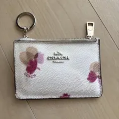 COACH 花柄レザーカードケース　人気