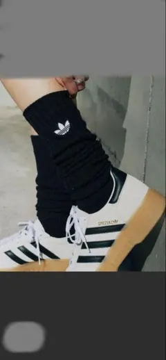 adidas リブ編み靴下 黒Sサイズ完売品