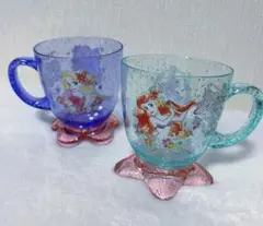 コップ2種類　アリエル　ラプンツェル　ディズニープリンセス　ディズニーストア