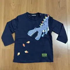 klädkåp kladskap 恐竜刺繍 長袖Tシャツ 80