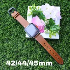 アップルウォッチレザーバンド　45mm 44mm 42ミリ　iwatch ベルト