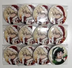 ヒロアカ 爆豪勝己 緑谷出久 缶バッジ メリれ！クリスマス クリスマス