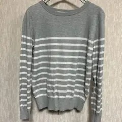 ロペピクニック グレーボーダーニットトップスF