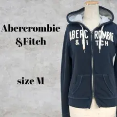 ◎　Abercrombie&Fitch　ジップパーカー　M　ネイビー