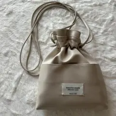 beautiful people ショルダーバッグ　ベージュ