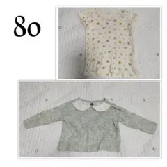 長袖 Tシャツ カットソー 半袖肌着　ロングTシャツ　ロンT　花柄　綿100%